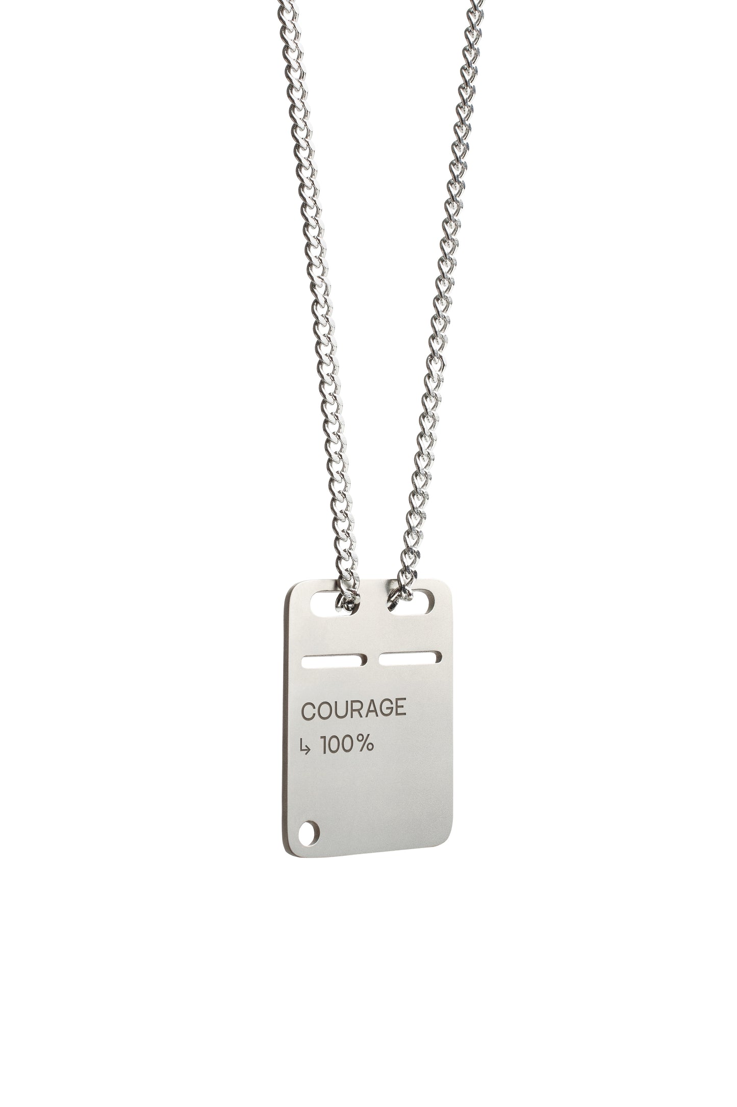 Steel tag "Courage"